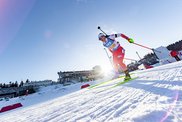 Biathlete on the track