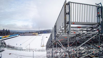Aufbau Weltcup Oberhof