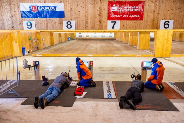 Photo of the shooting range at the Biathlon guest shooting