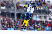 Biathlete in action