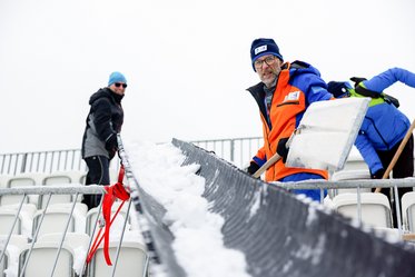 Volunteers in the stands