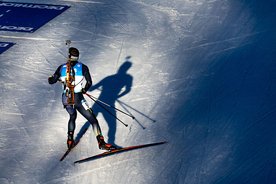 Athlete on skis